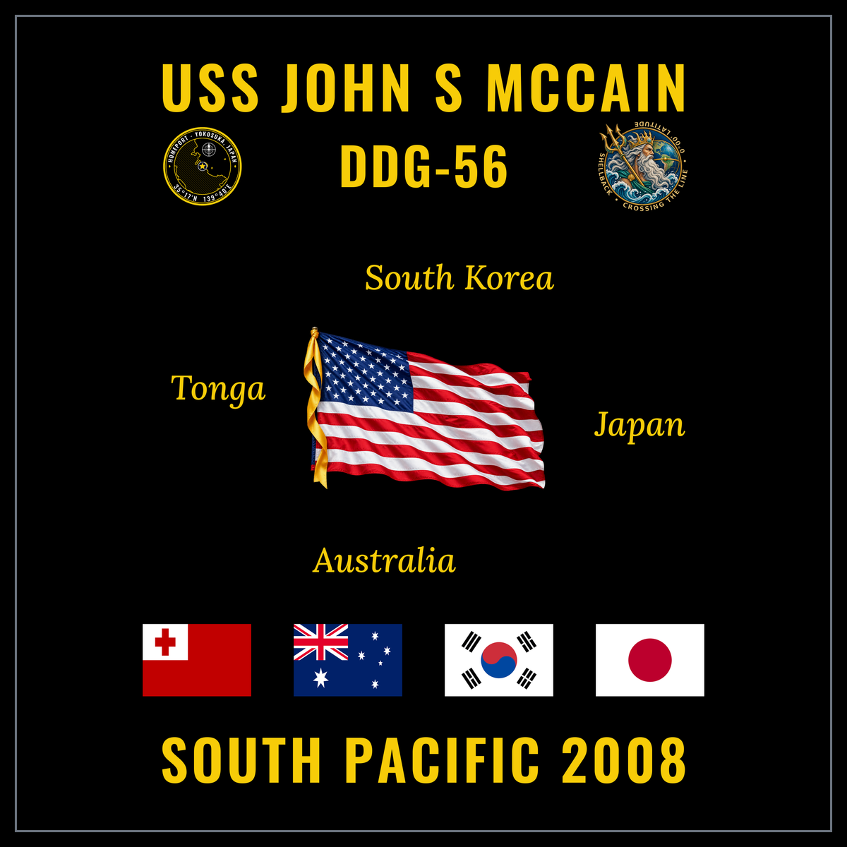USS John S McCain (DDG-56) 2008 South Pacific cruise design