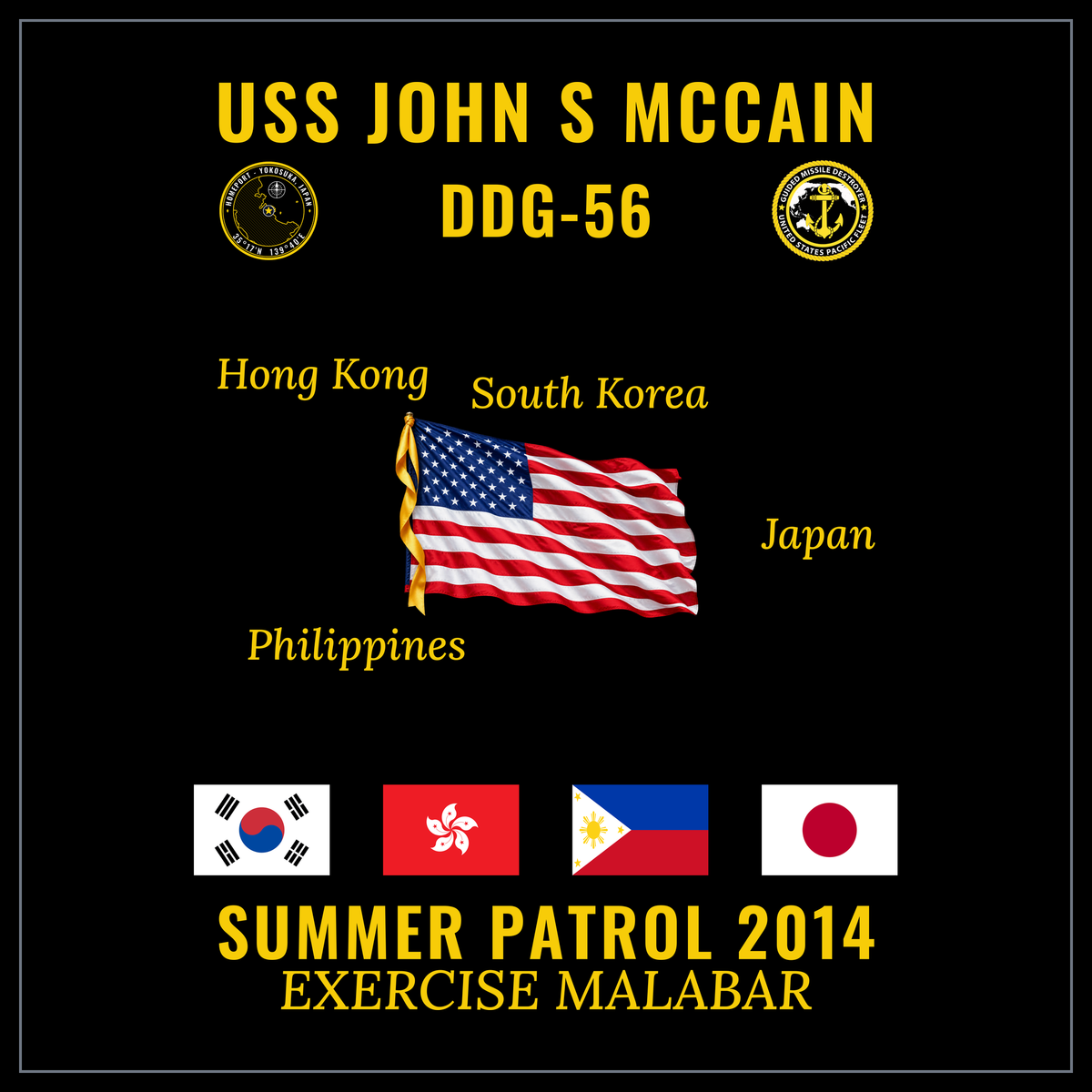 USS John S McCain (DDG-56) 2014 Summer Patrol cruise design