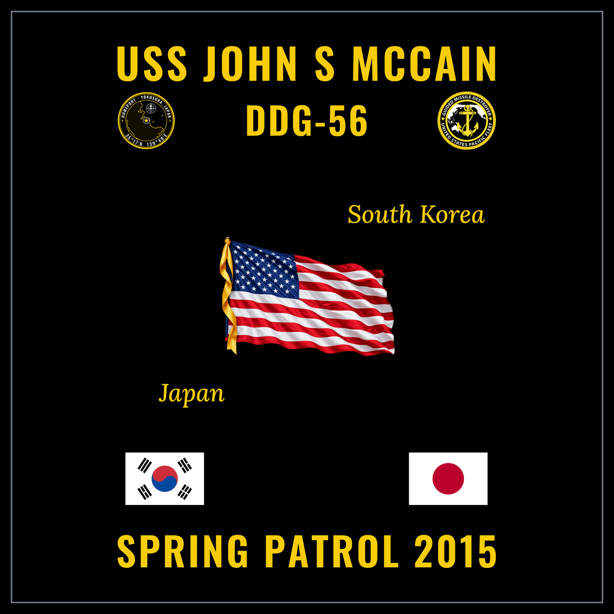 USS John S McCain (DDG-56) 2015 Spring Patrol cruise design