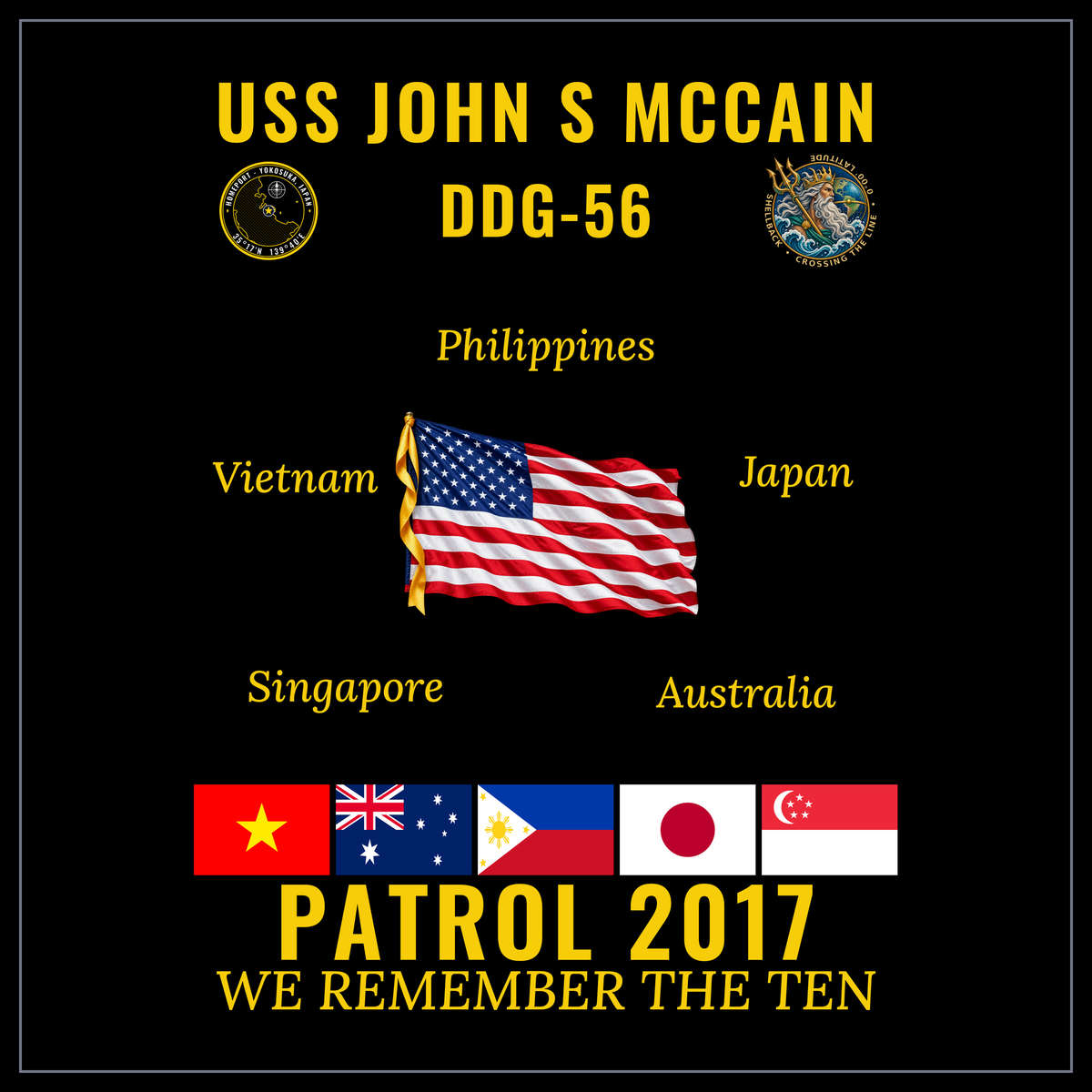 USS John S McCain (DDG-56) 2017 Patrol cruise design