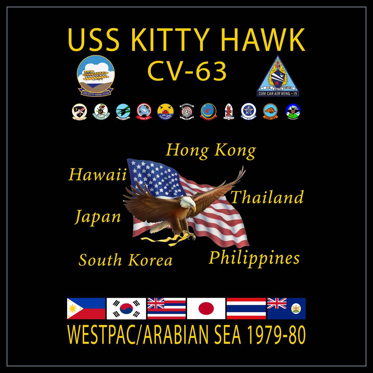 USS Kitty Hawk CV-63 1979-80 cruise design