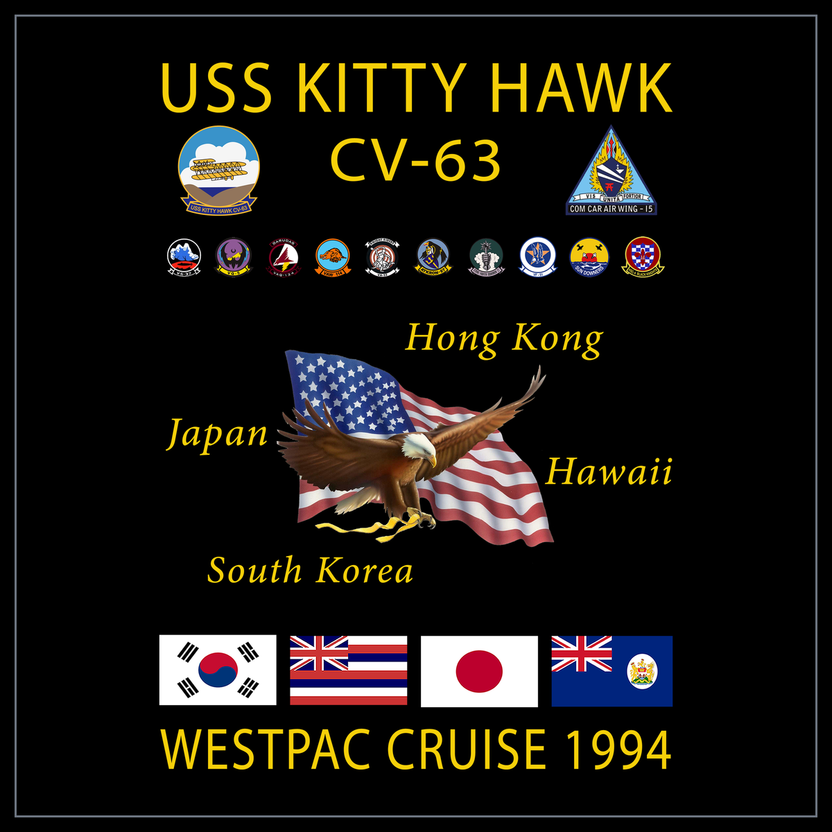USS Kitty Hawk CV-63 1994 cruise design