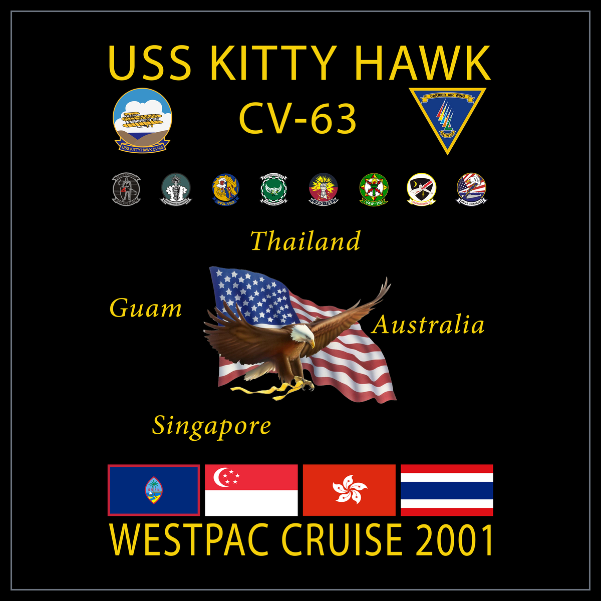 USS Kitty Hawk CV-63 2001 cruise design