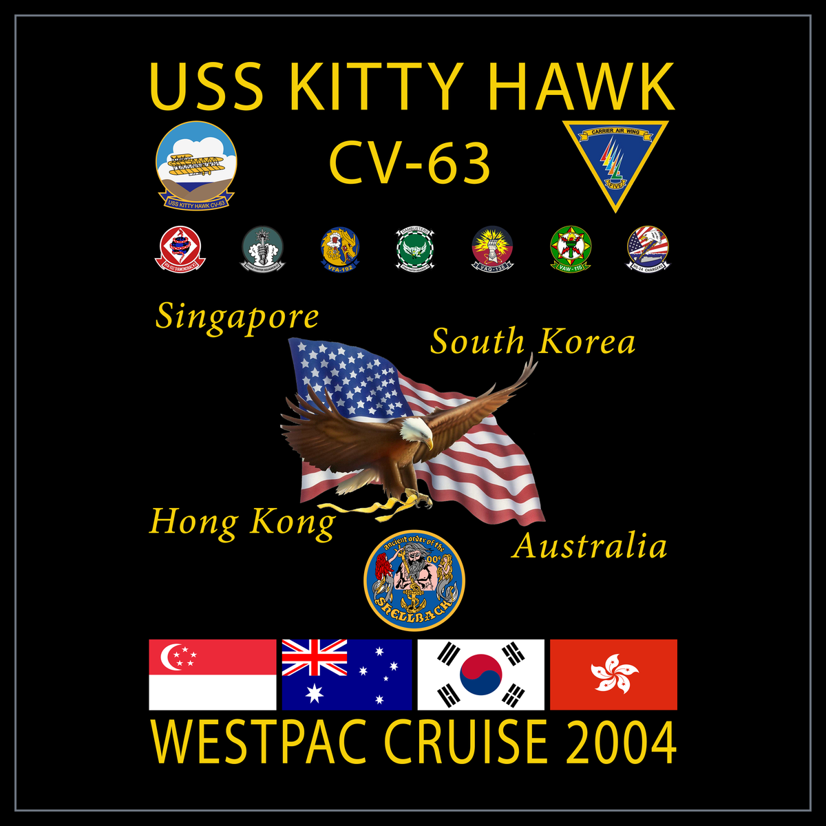 USS Kitty Hawk CV-63 2004 cruise design