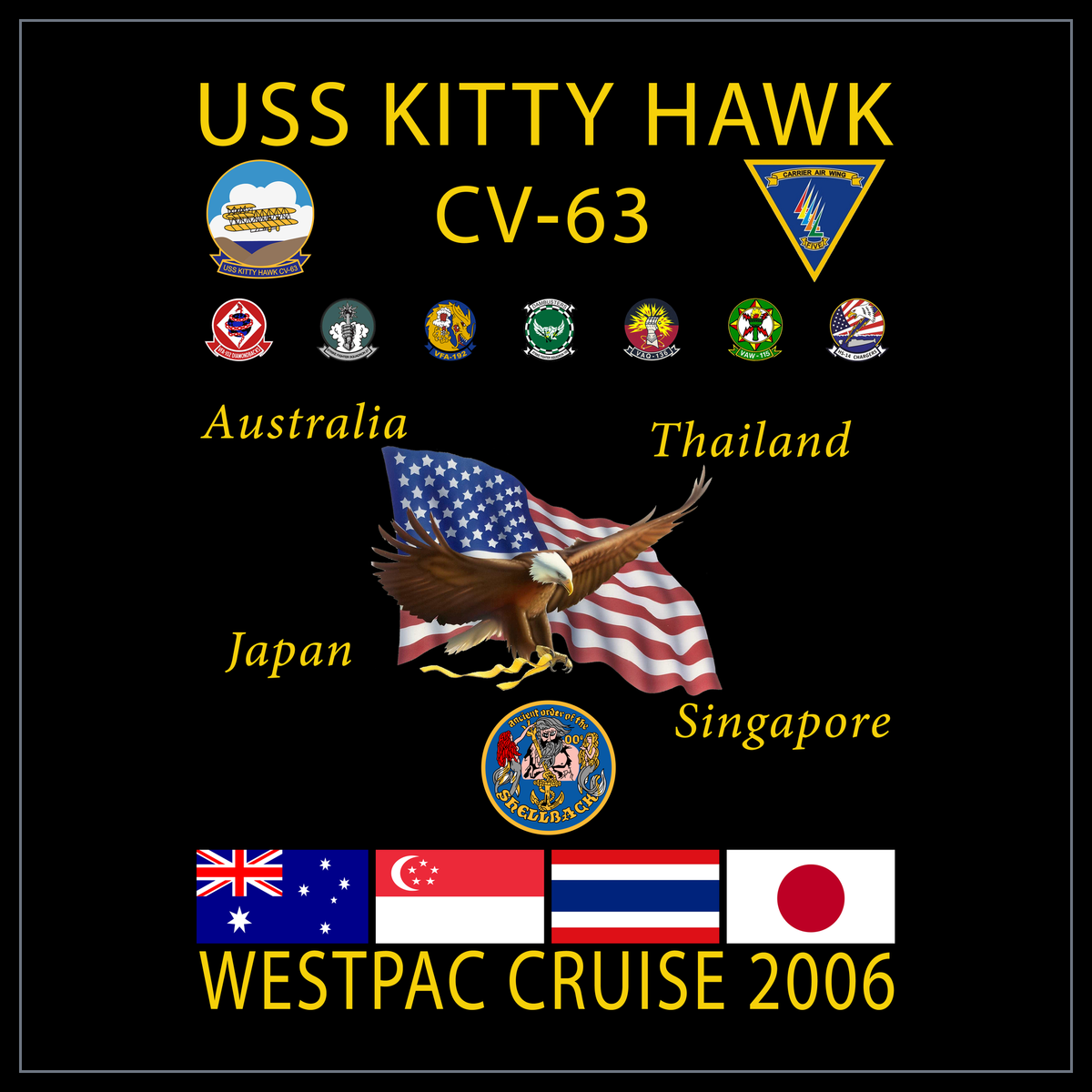 USS Kitty Hawk CV-63 2006 cruise design