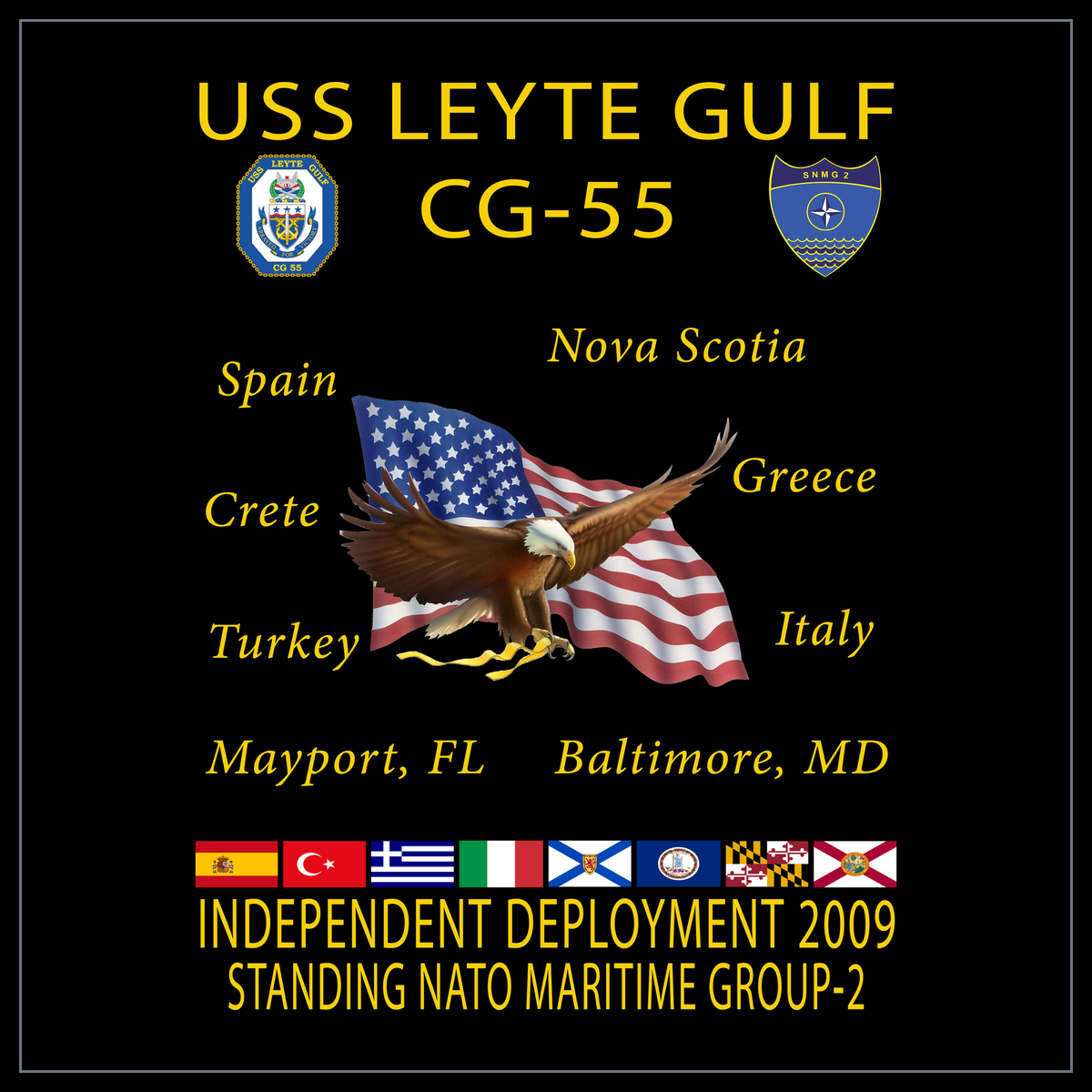 USS Leyte Gulf CG-55 2009 cruise design