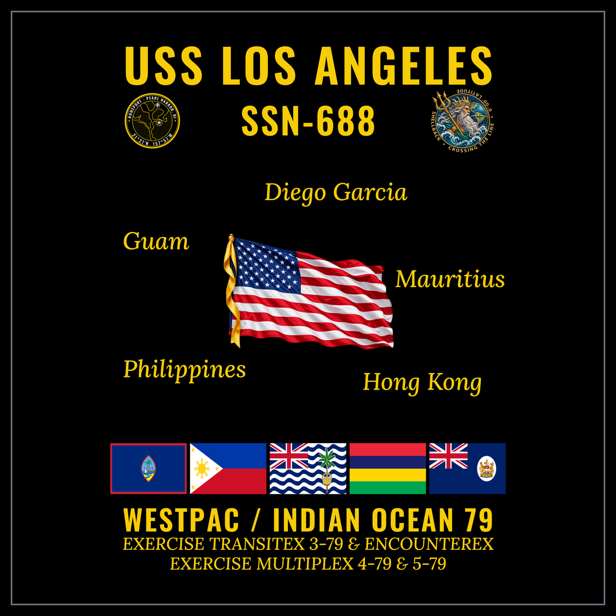 USS Los Angeles SSN-688 1979 cruise design