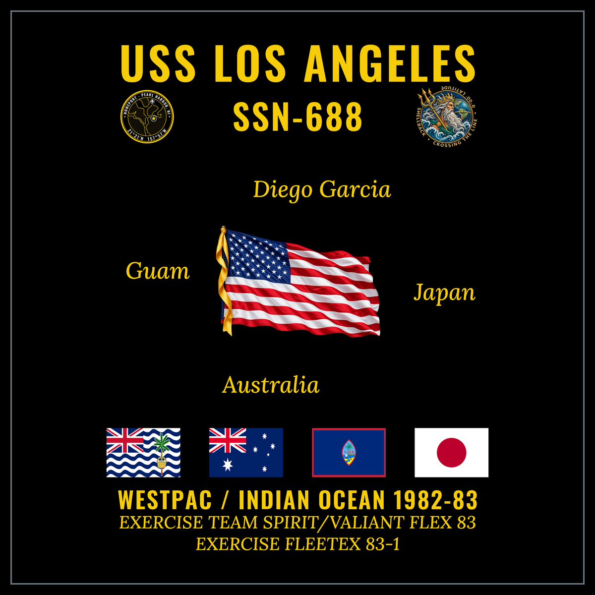 USS Los Angeles (SSN-688) 1982-83 cruise design