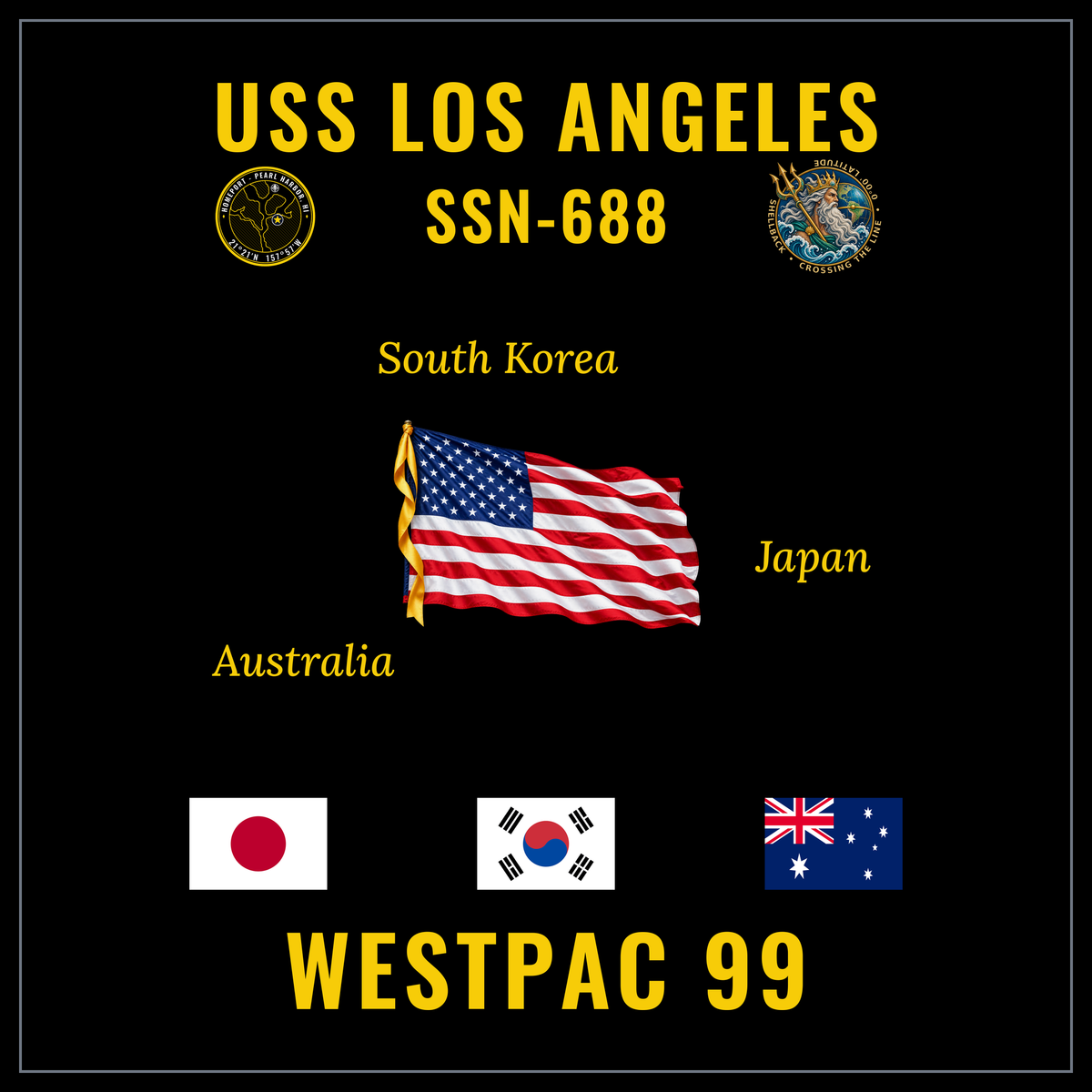 USS Los Angeles (SSN-688) 1999 WestPac cruise design