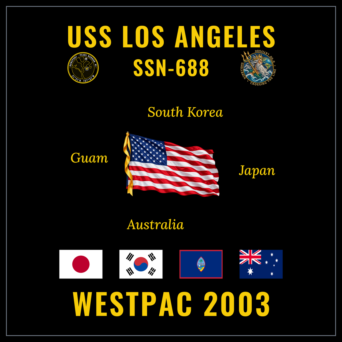 USS Los Angeles (SSN-688) 2003 WestPac cruise design
