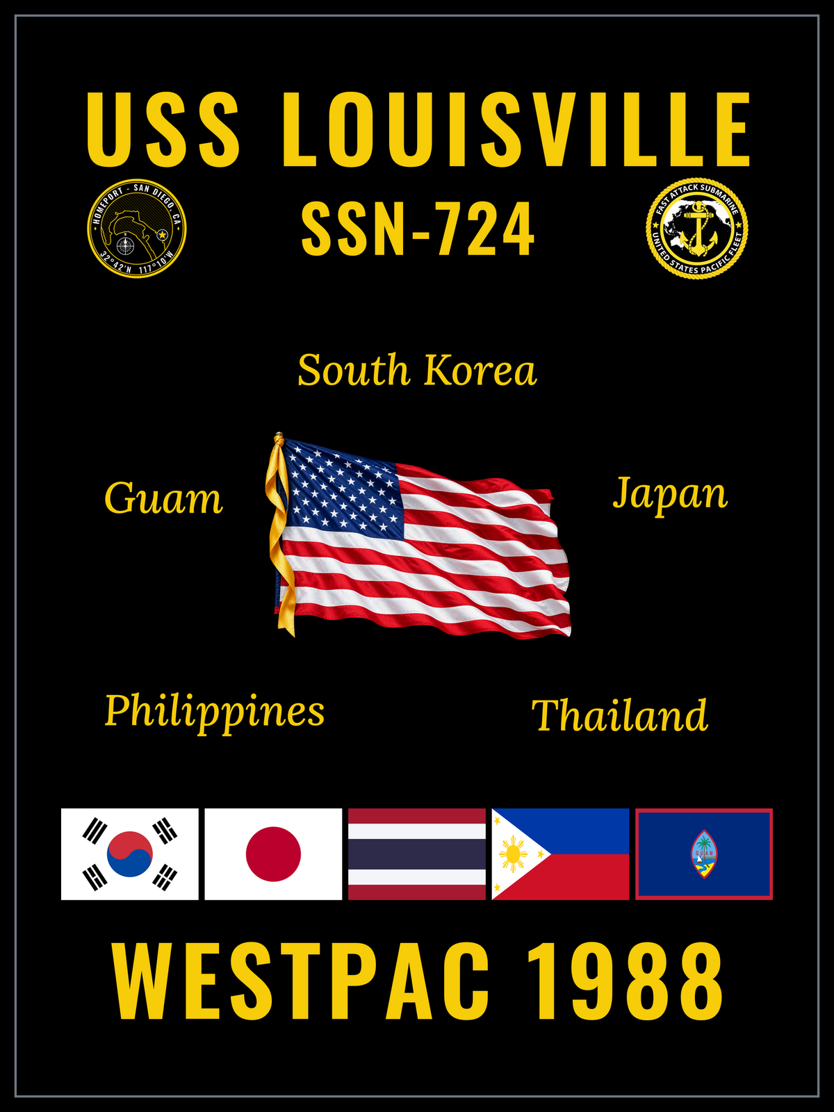 USS Louisville (SSN-724) 1988 cruise design