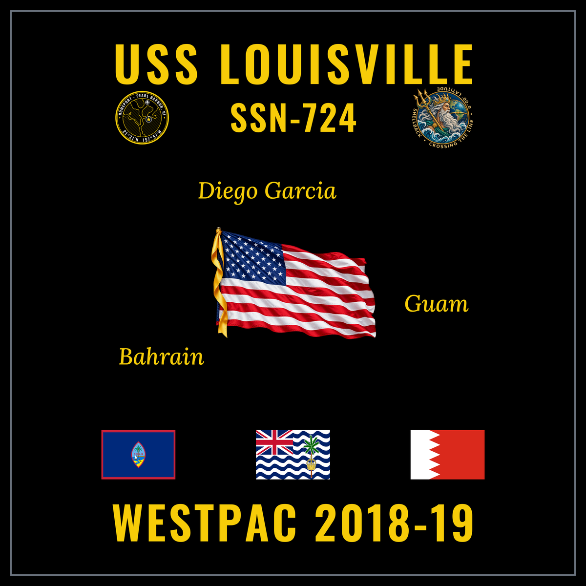 USS Louisville (SSN-724) 2018-19 cruise design