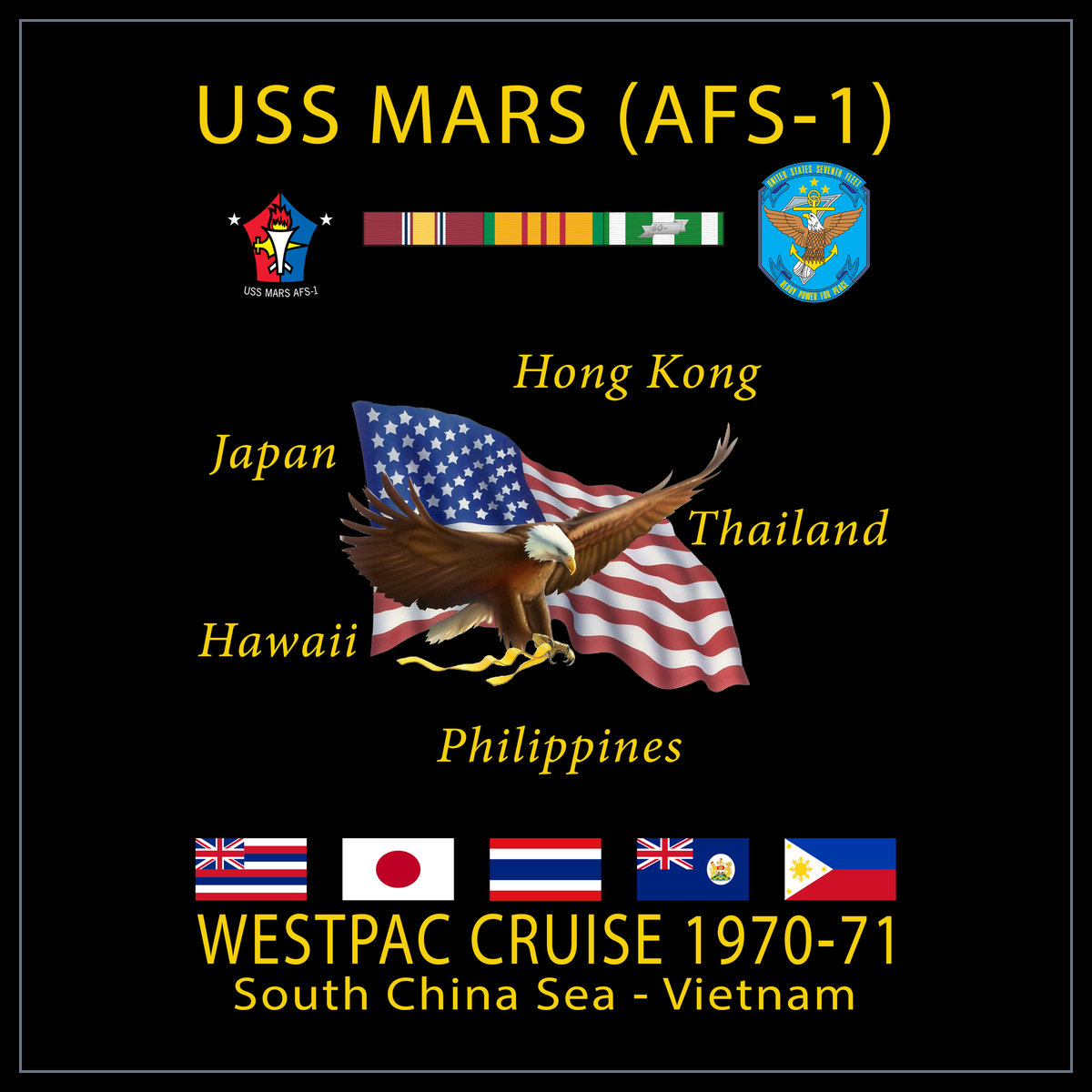 USS Mars AFS-1 1970-71 cruise design