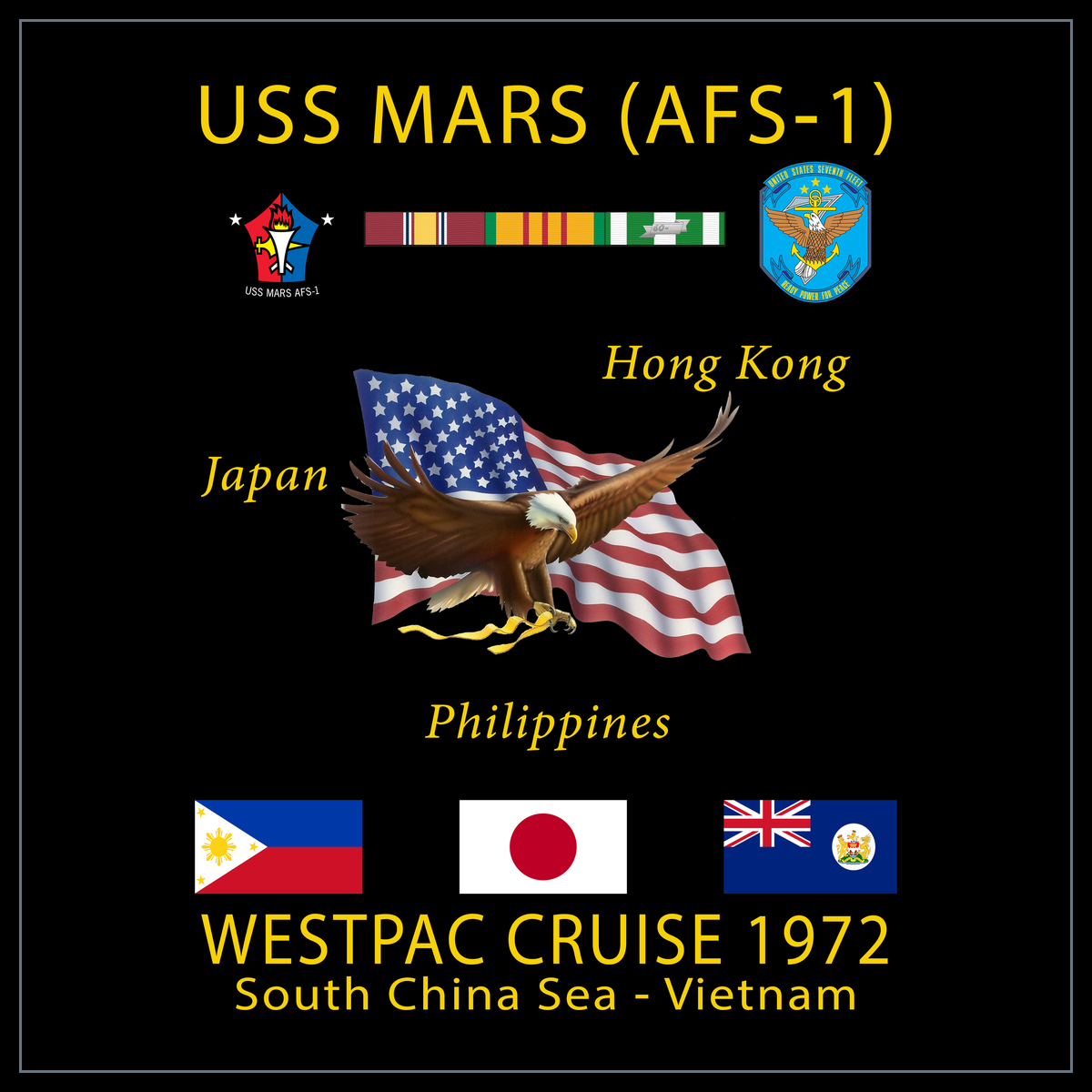 USS Mars AFS-1 1972 cruise design