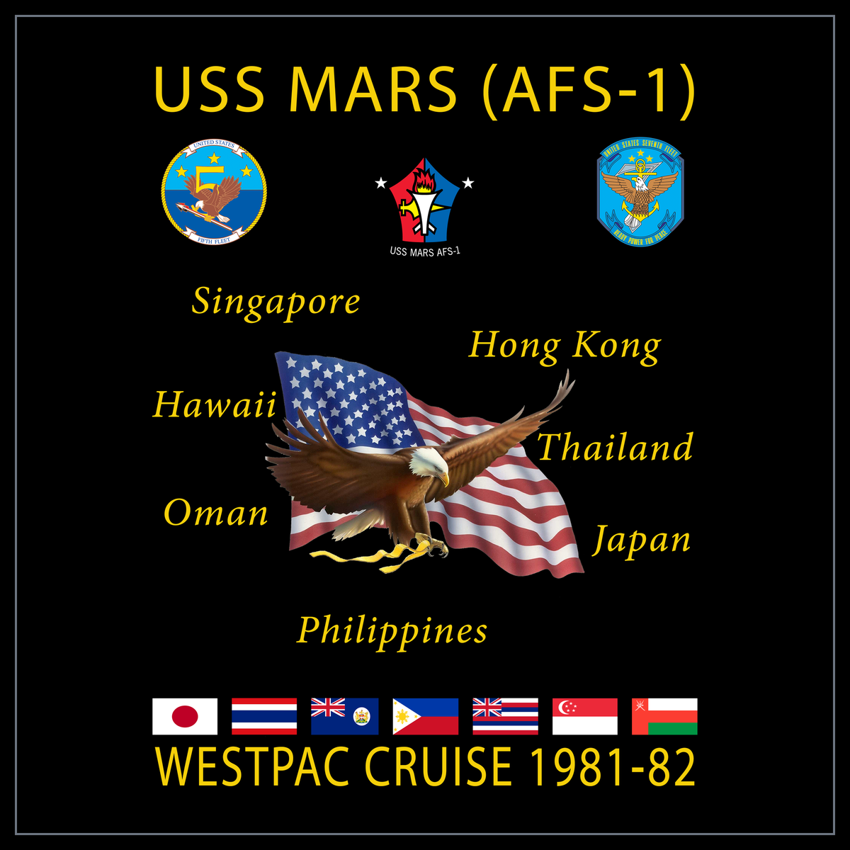 USS Mars AFS-1 1981-82 cruise design