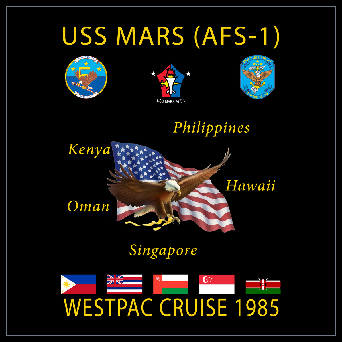 USS Mars AFS-1 1985 cruise design
