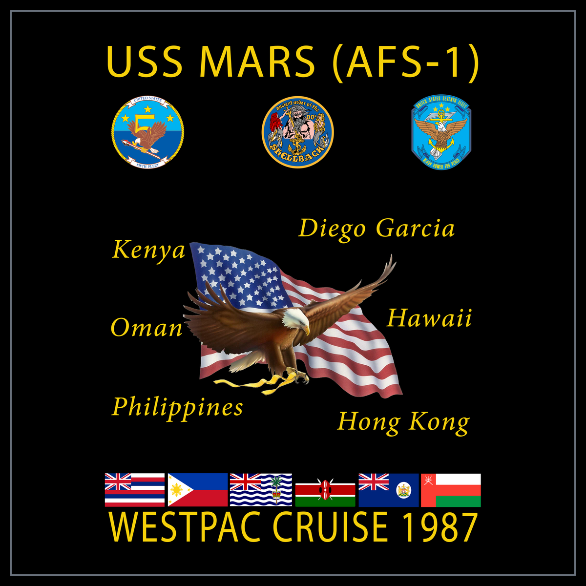 USS Mars AFS-1 1987 cruise design