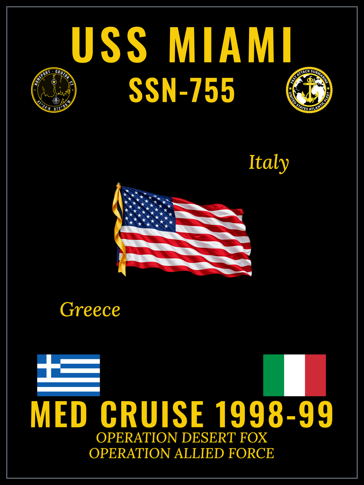 USS Miami (SSN-755) 1998-99 cruise design