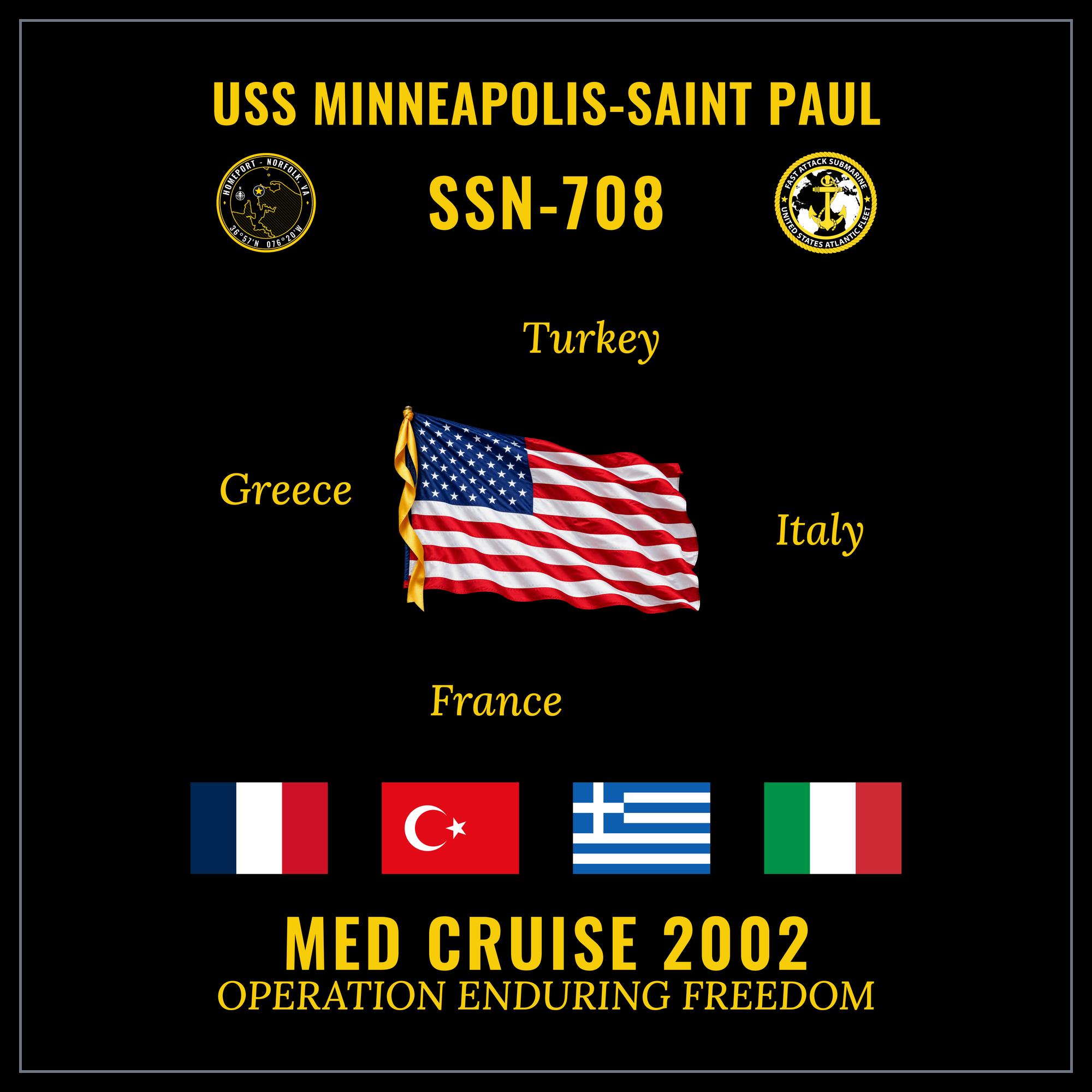 USS Minneapolis-Saint Paul SSN-708 2002 cruise design