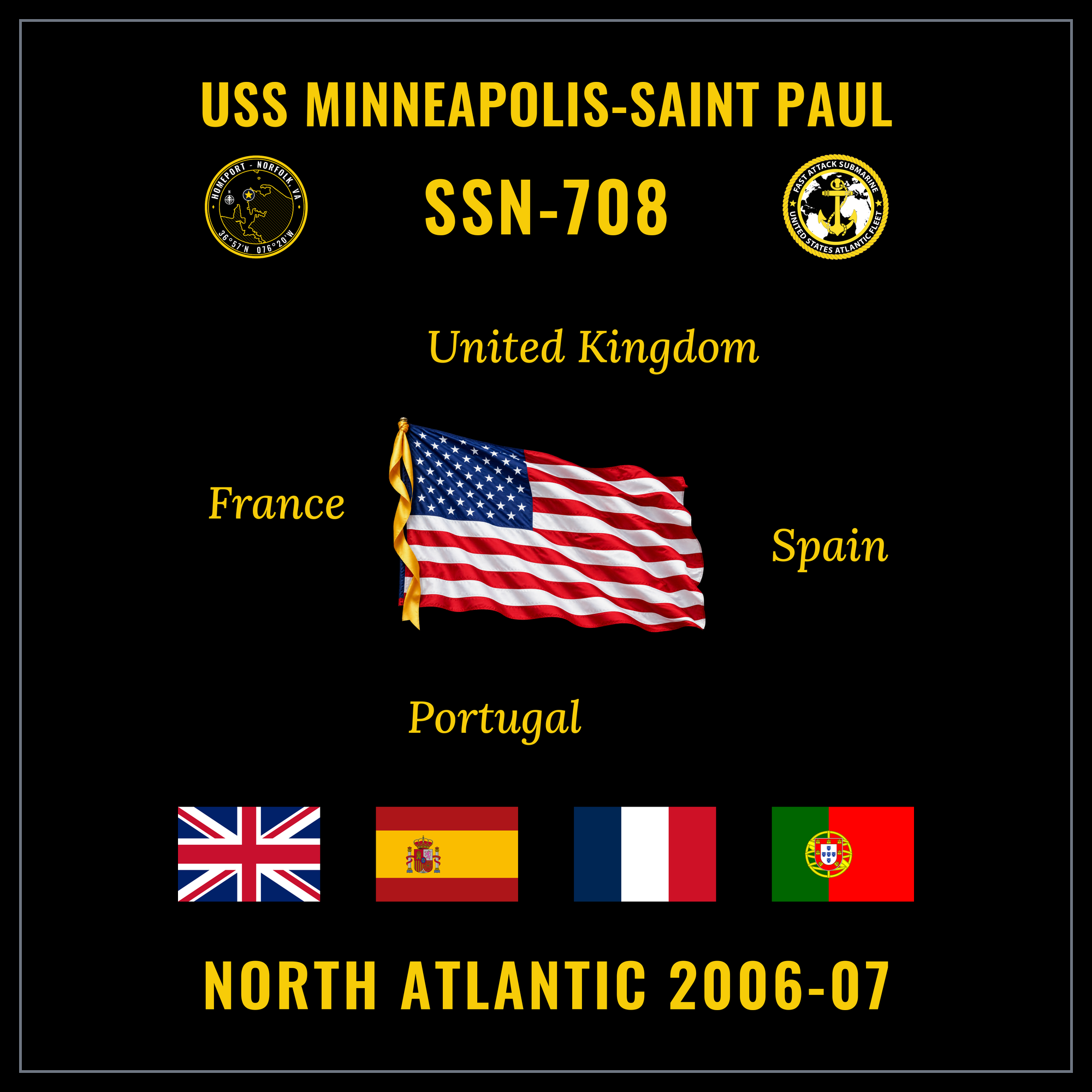 USS Minneapolis-Saint Paul SSN-708 2006-07 cruise design