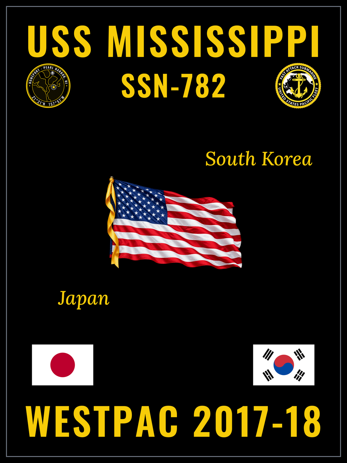 USS Mississippi (SSN-782) 2017-18 cruise design