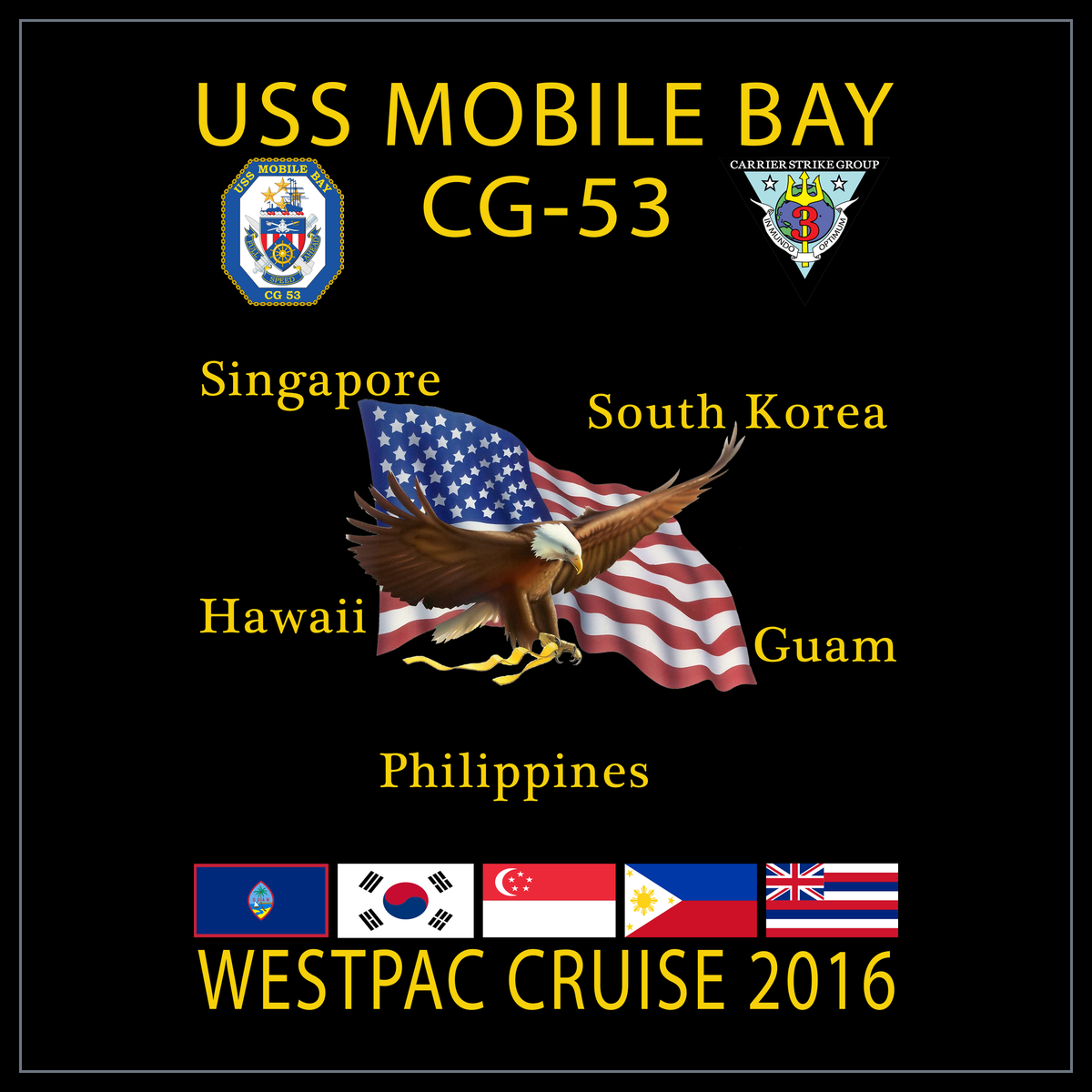 USS Mobile Bay CG-53 2016 cruise design