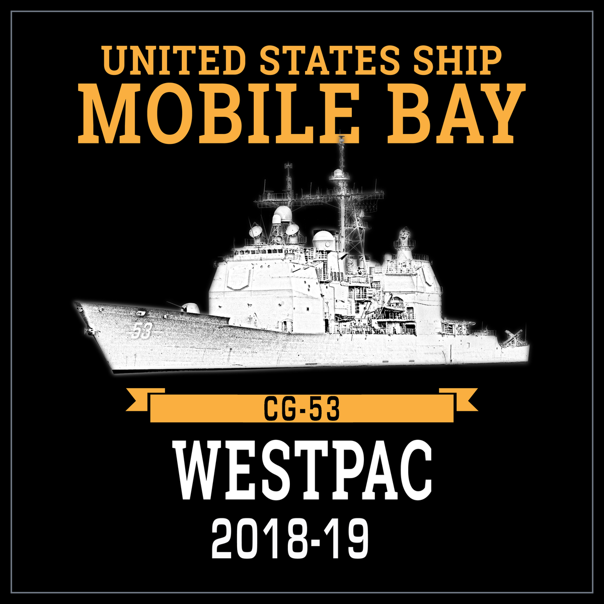 USS Mobile Bay CG-53 2018-19 cruise design