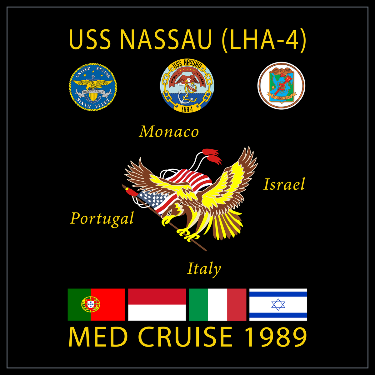 USS Nassau LHA-4 1989 cruise design