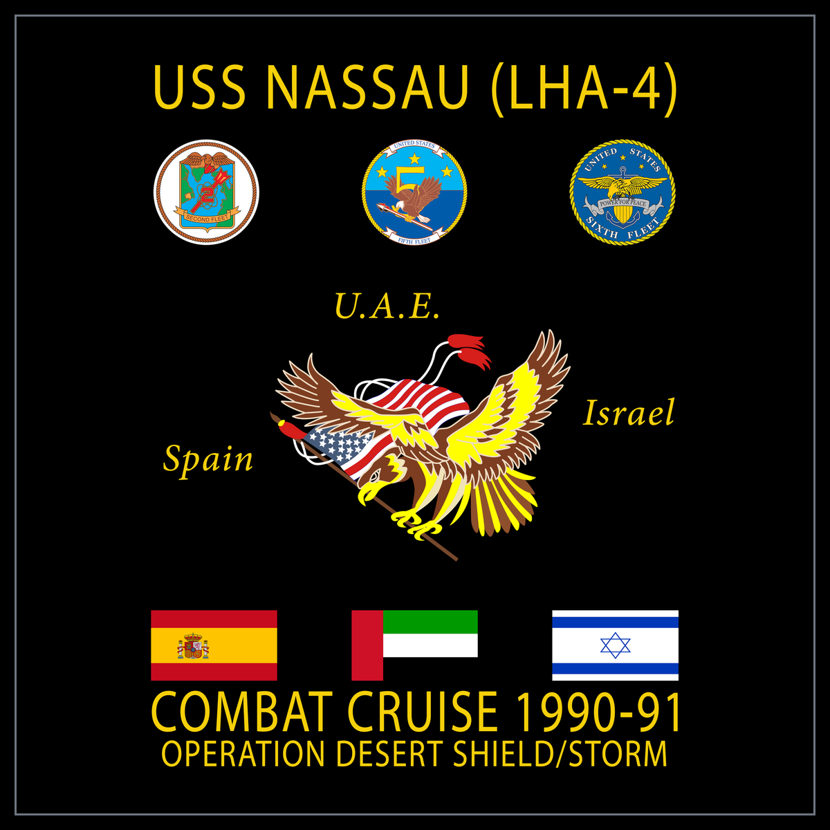 USS Nassau LHA-4 1990-91 cruise design