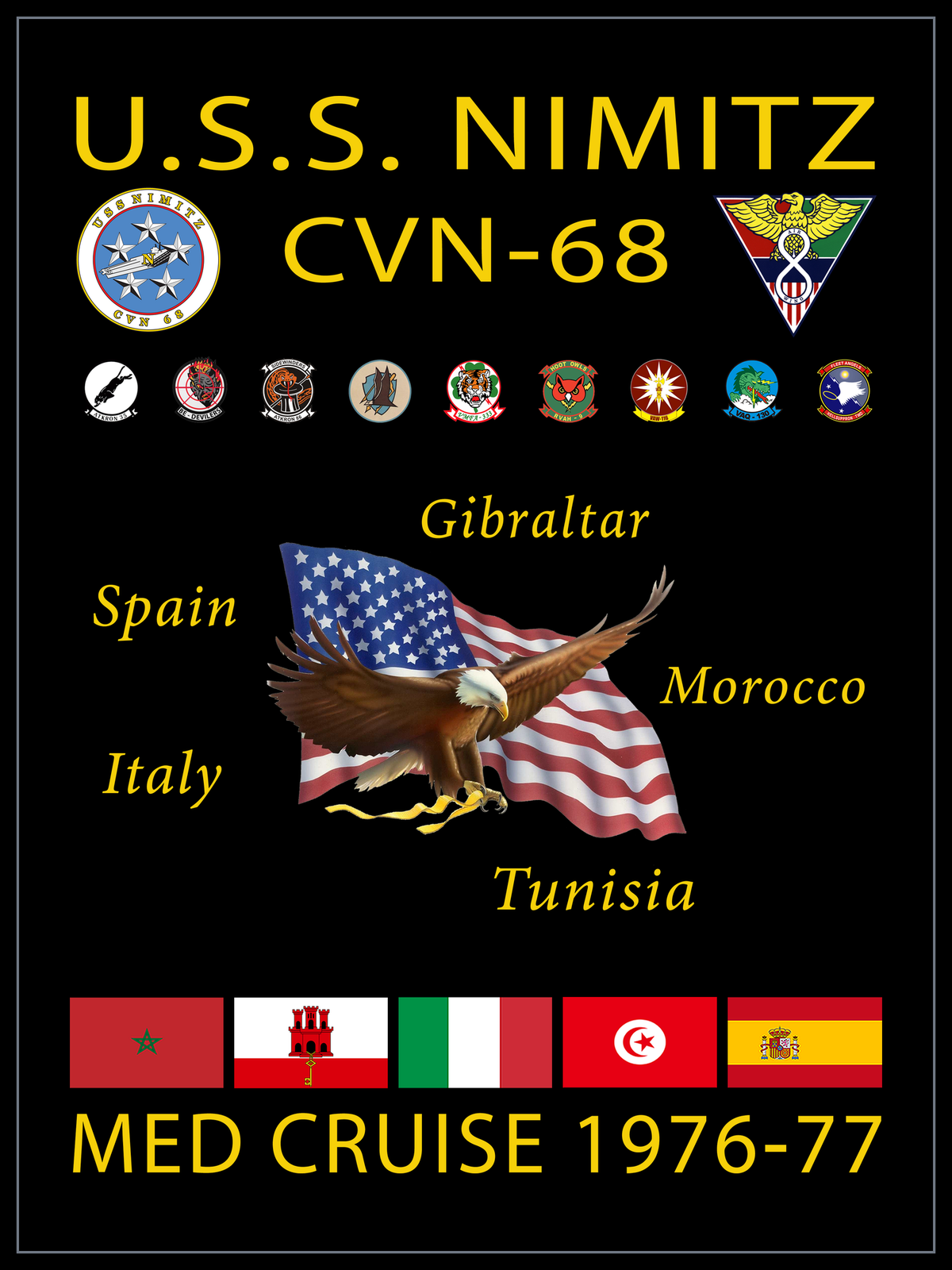 USS Nimitz CVN-68 1976-77 cruise design