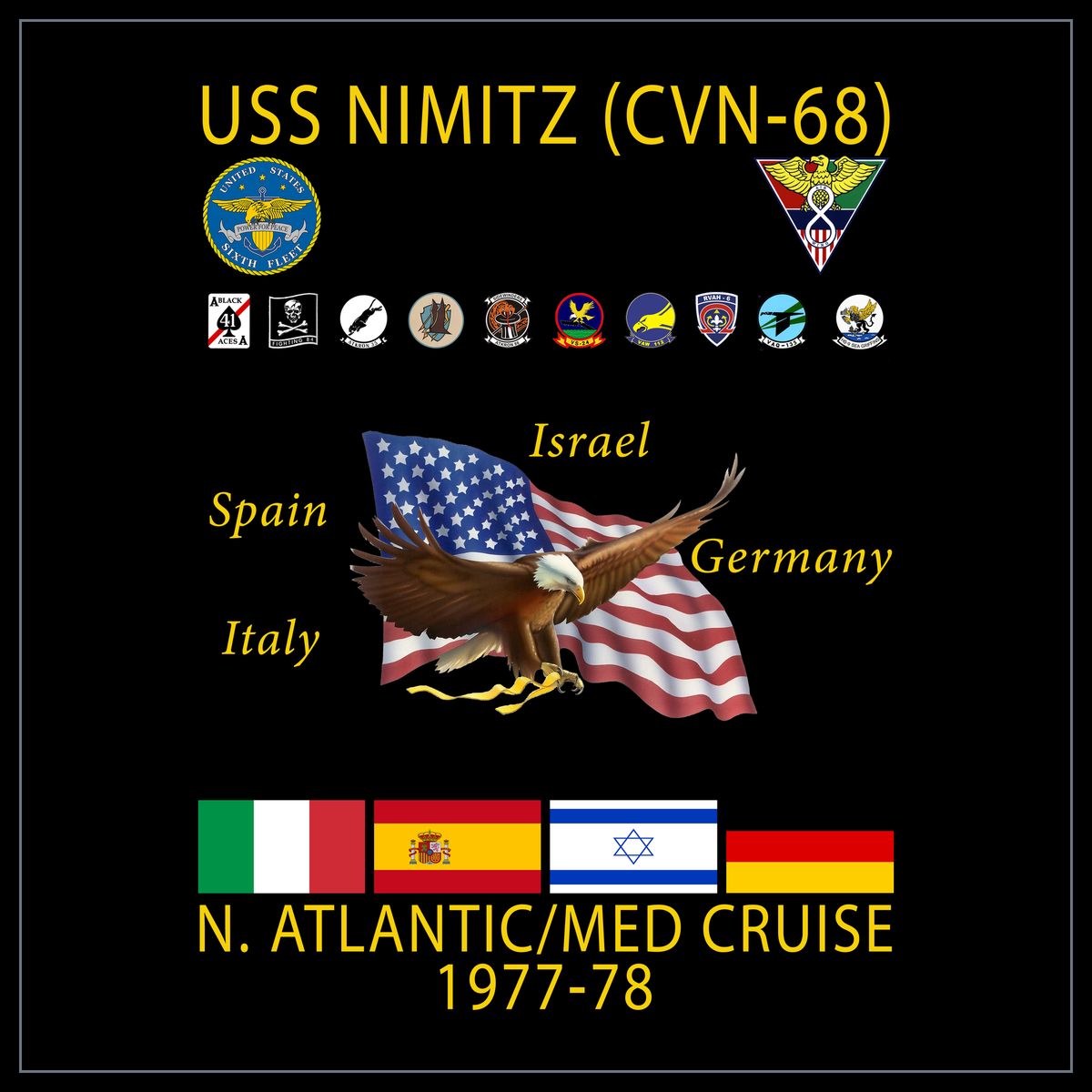 USS Nimitz CVN-68 1977-78 cruise design
