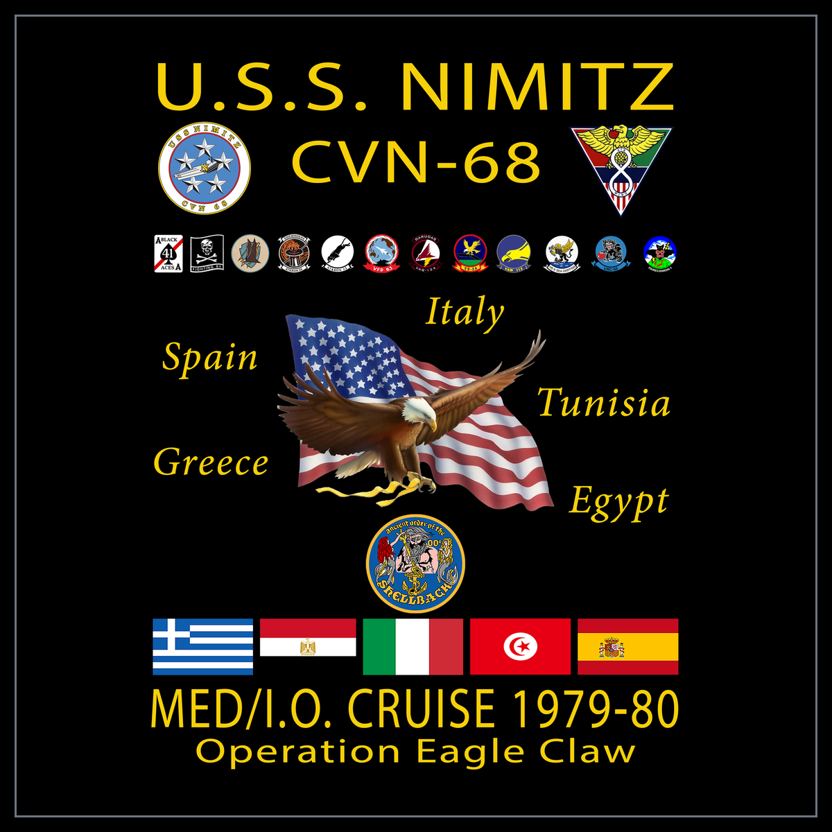 USS Nimitz CVN-68 1979-80 cruise design