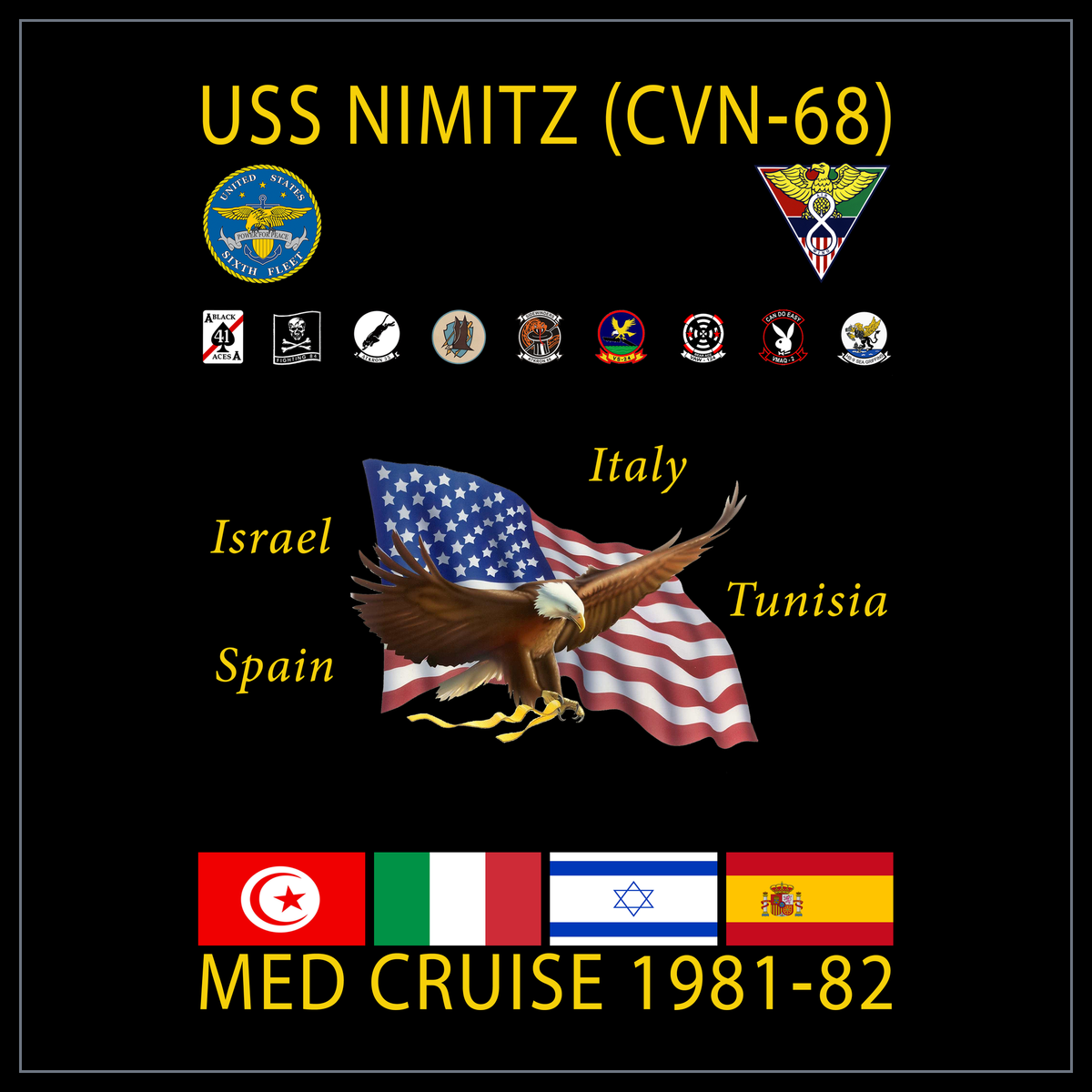 USS Nimitz CVN-68 1981-82 cruise design