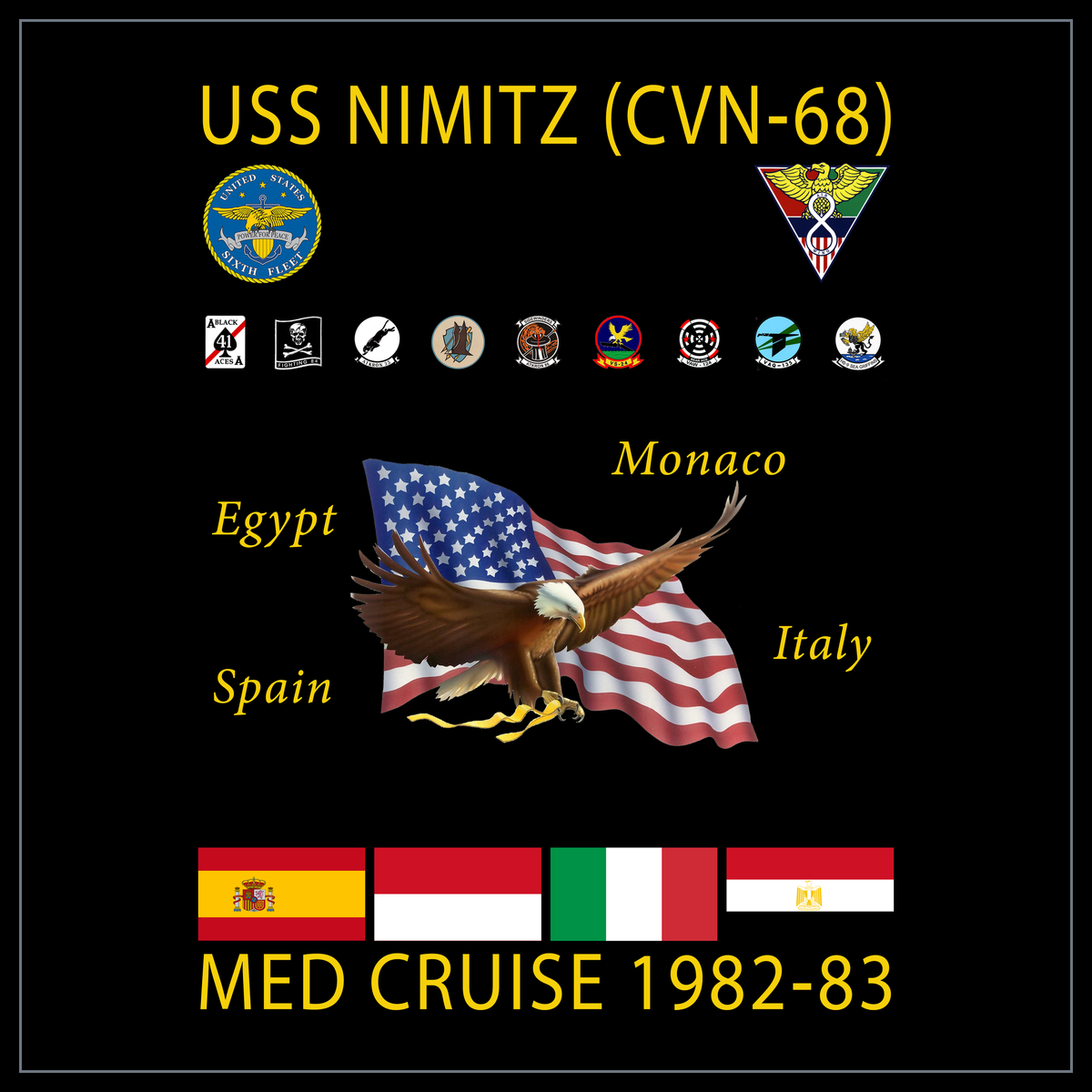 USS Nimitz CVN-68 1982-83 cruise design