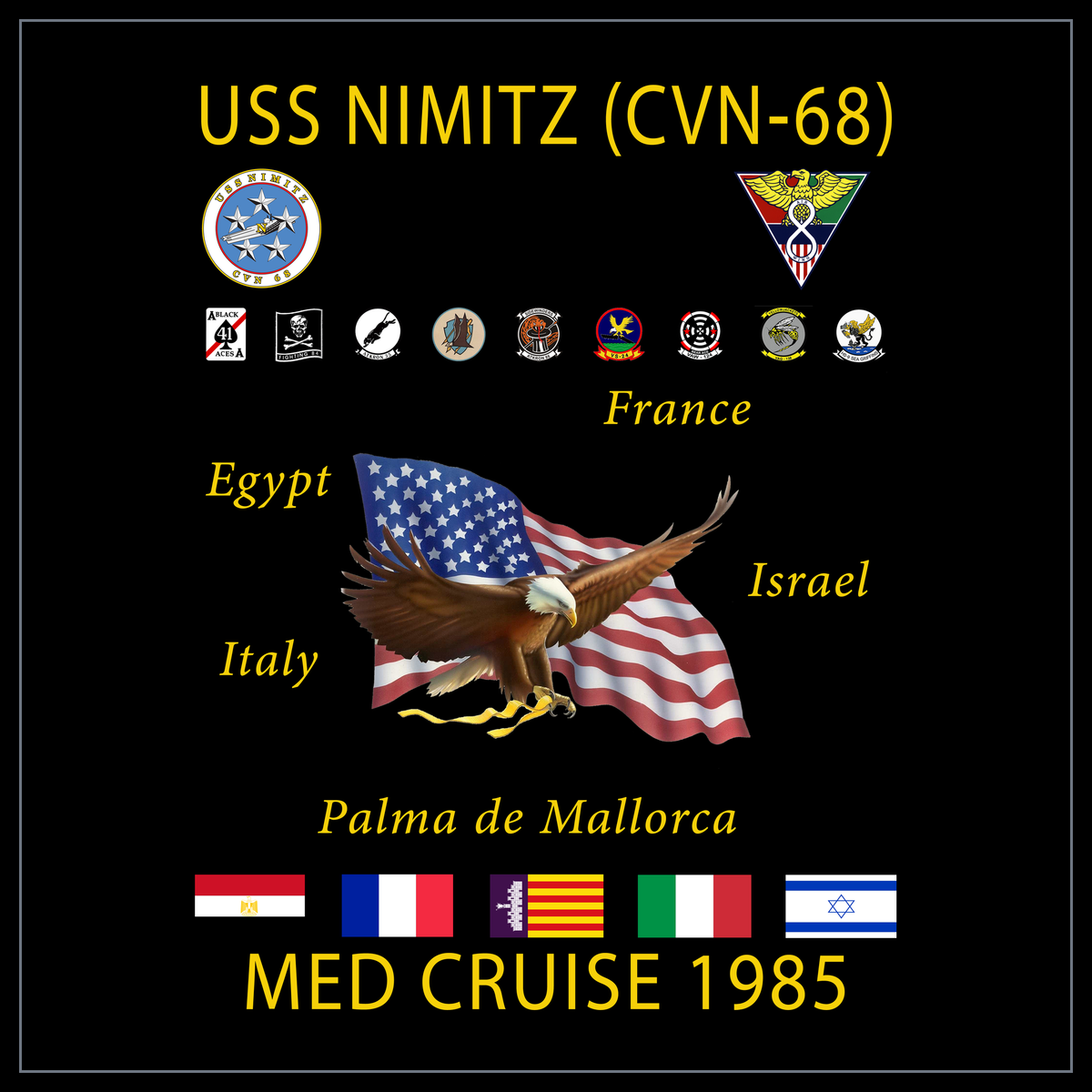 USS Nimitz CVN-68 1985 cruise design