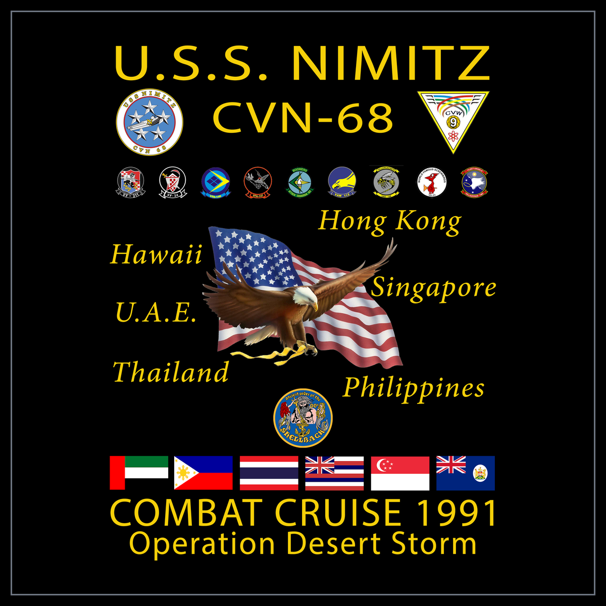 USS Nimitz CVN-68 1991 cruise design