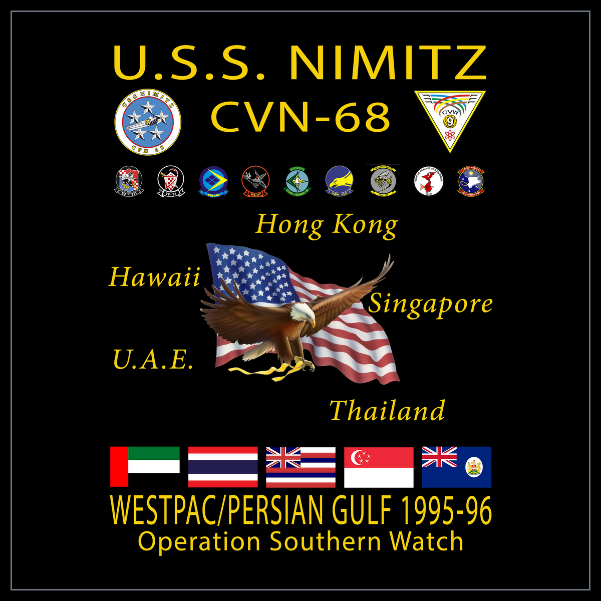 USS Nimitz CVN-68 1995-96 cruise design