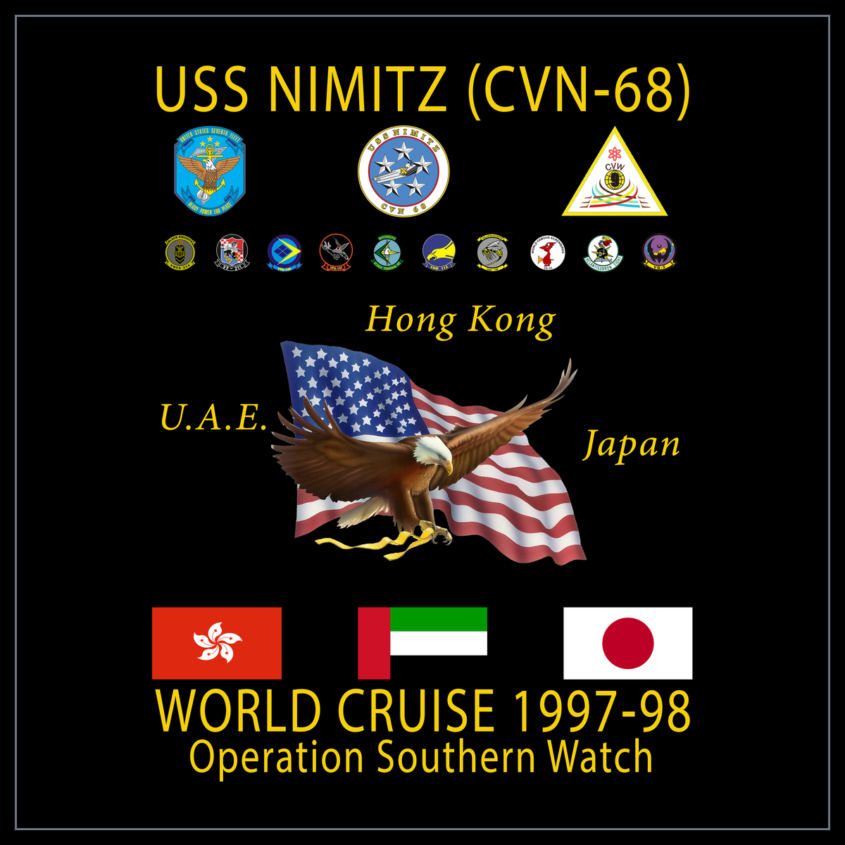 USS Nimitz CVN-68 1997-98 cruise design