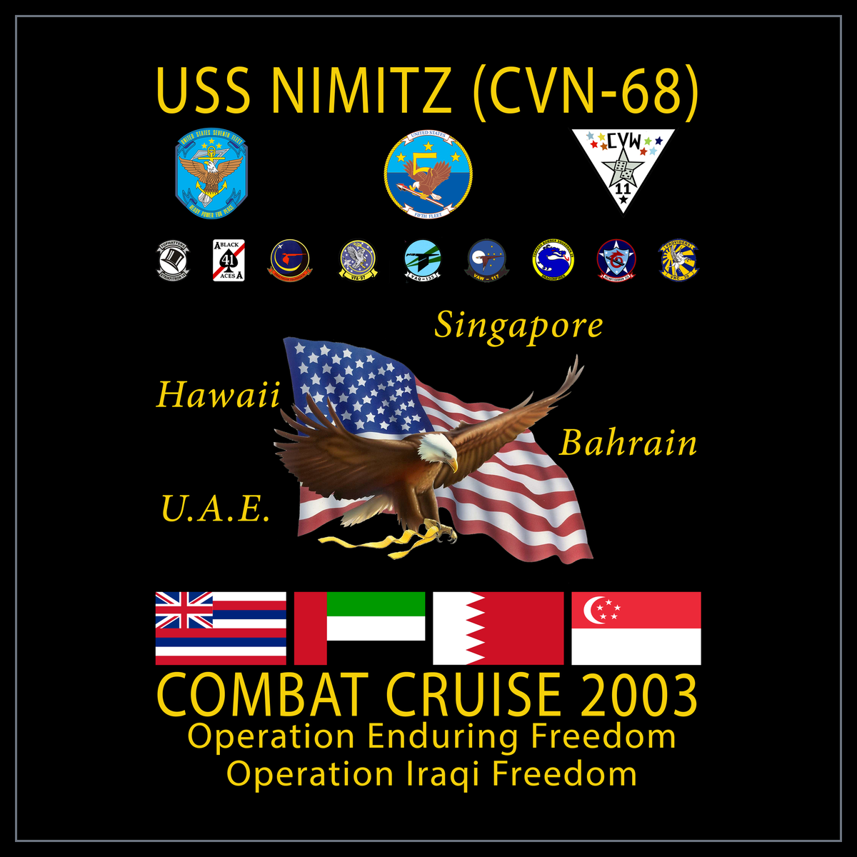 USS Nimitz CVN-68 2003 cruise design