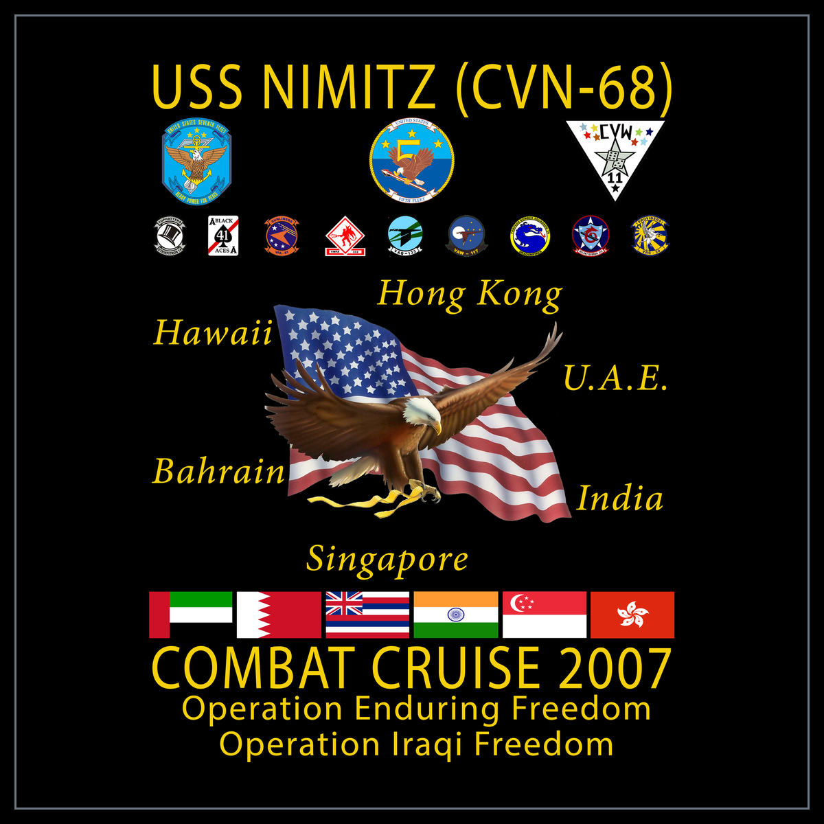 USS Nimitz CVN-68 2007 cruise design