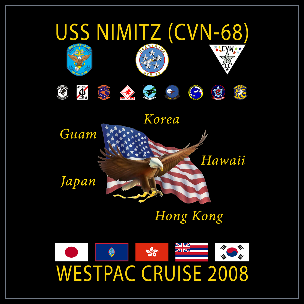 USS Nimitz CVN-68 2008 cruise design