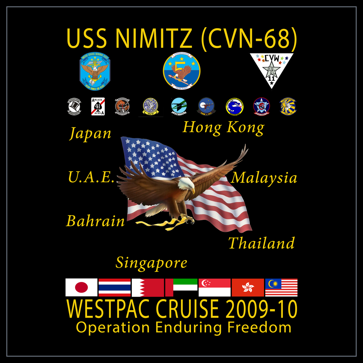 USS Nimitz CVN-68 2009-10 cruise design