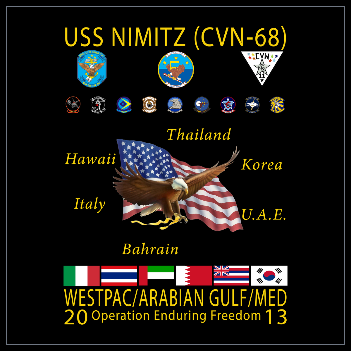 USS Nimitz CVN-68 2013 cruise design
