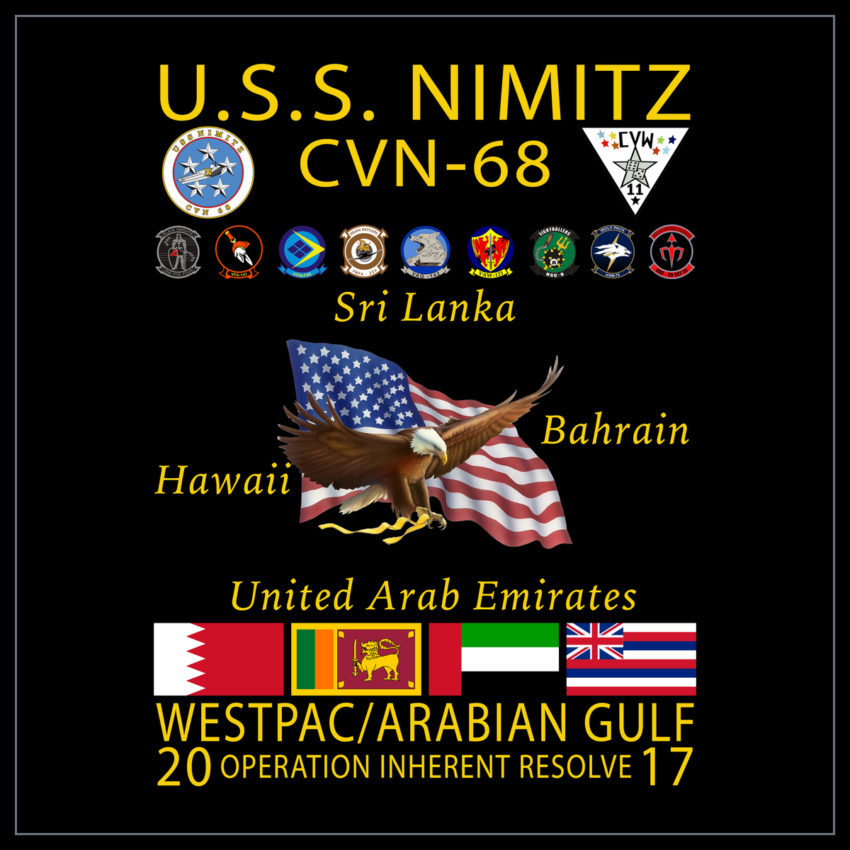 USS Nimitz CVN-68 2017 cruise design
