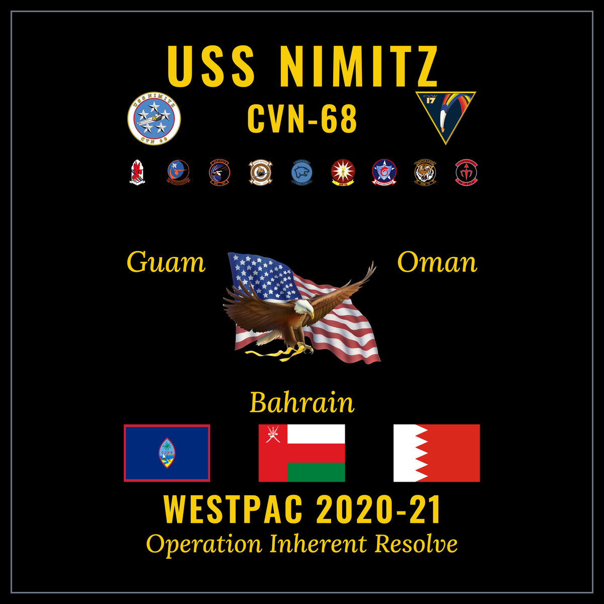 USS Nimitz CVN-68 2020-21 cruise design