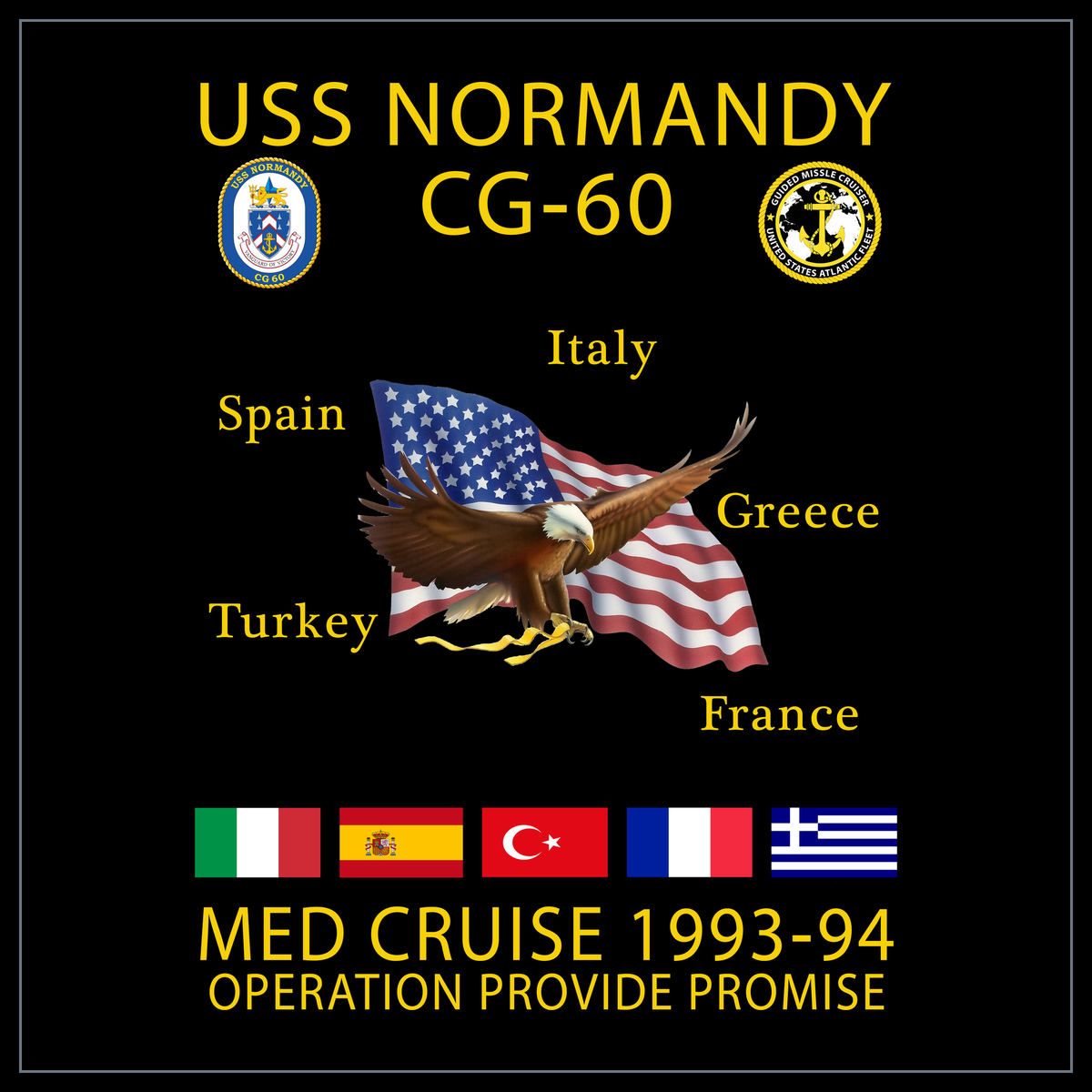 USS Normandy CG-60 1993-94 cruise design