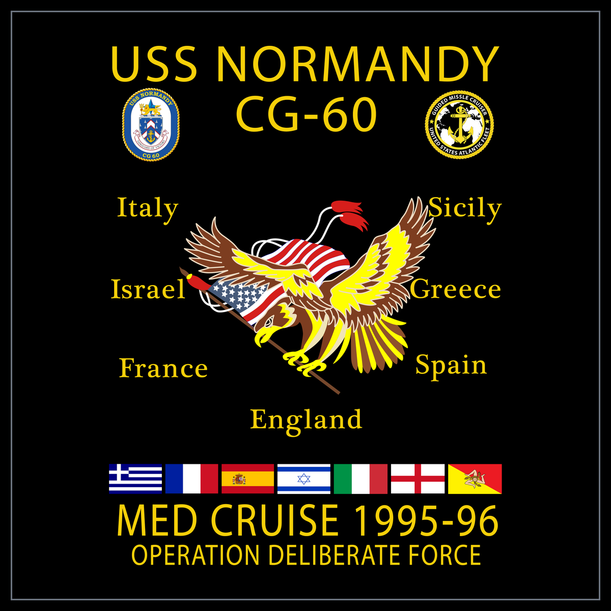USS Normandy CG-60 1995-96 cruise design