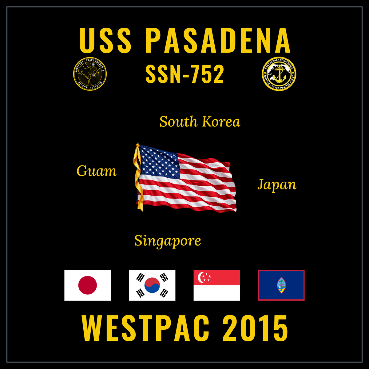 USS Pasadena (SSN-752) 2015 cruise design