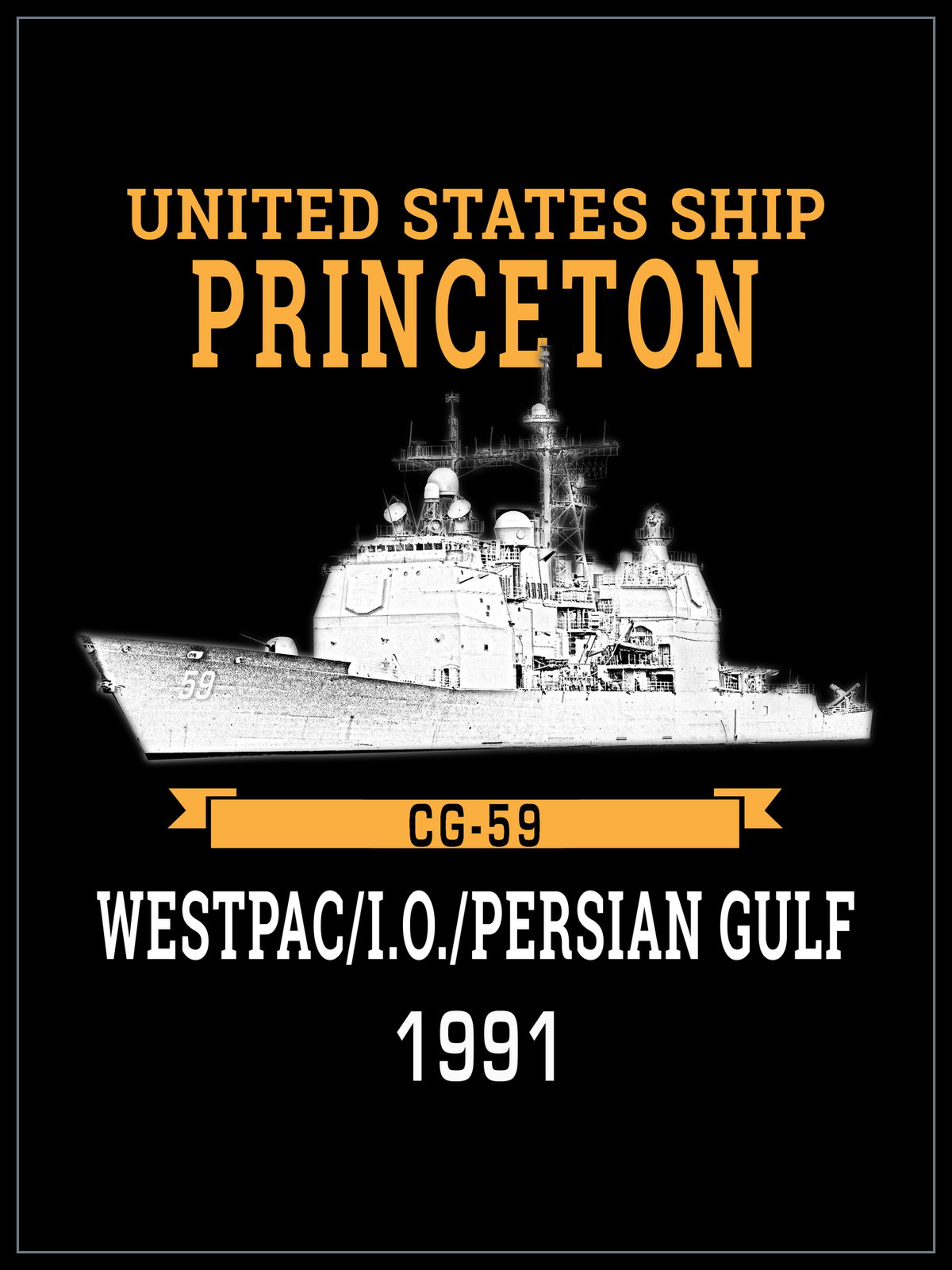 USS Princeton CG-59 1991 cruise design