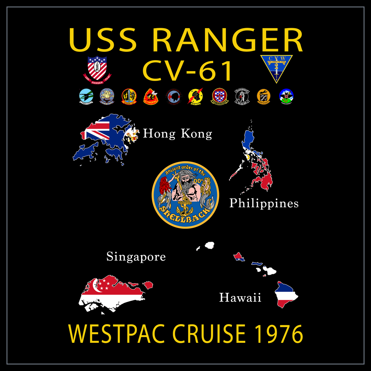 USS Ranger CV-61 1976 cruise design
